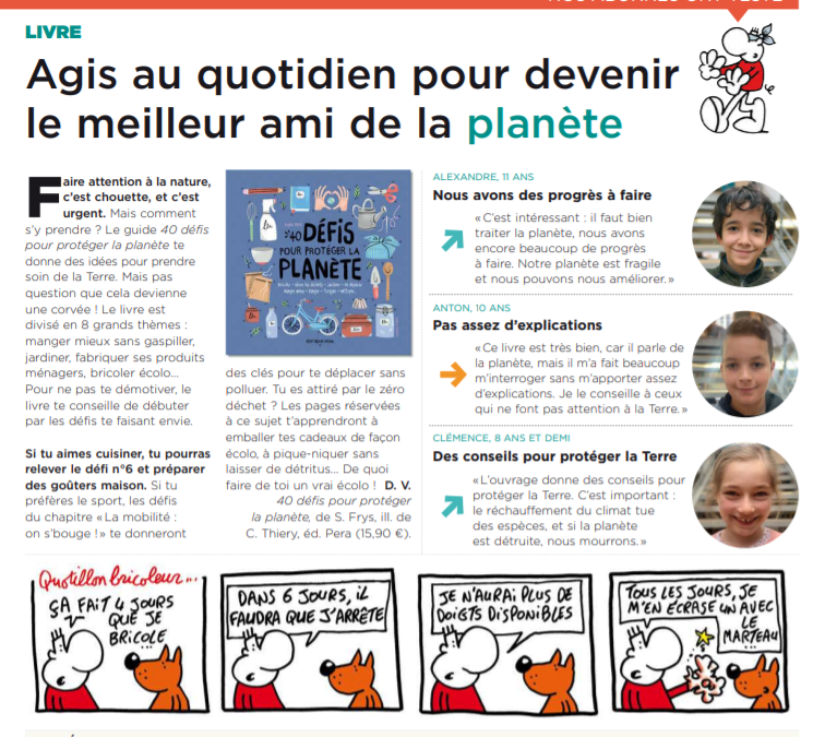 40 défis pour protéger la planète en lumière dans le magasine Mon quotidien