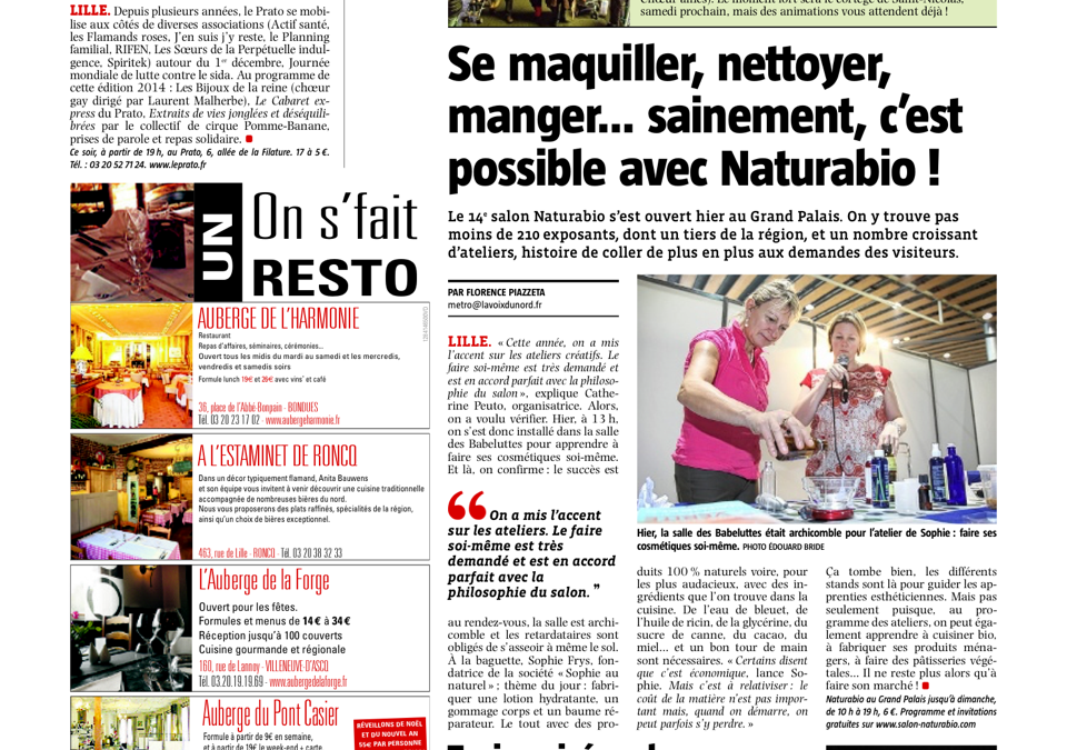 Le Salon Naturabio 2014 – Animations cosmétique naturelle